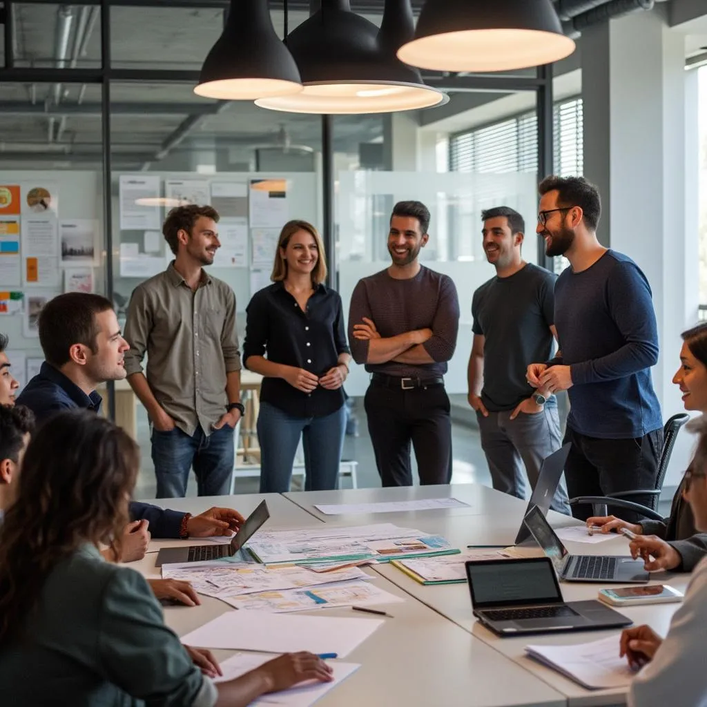 Equipo fundador de InverSeguros en oficina moderna