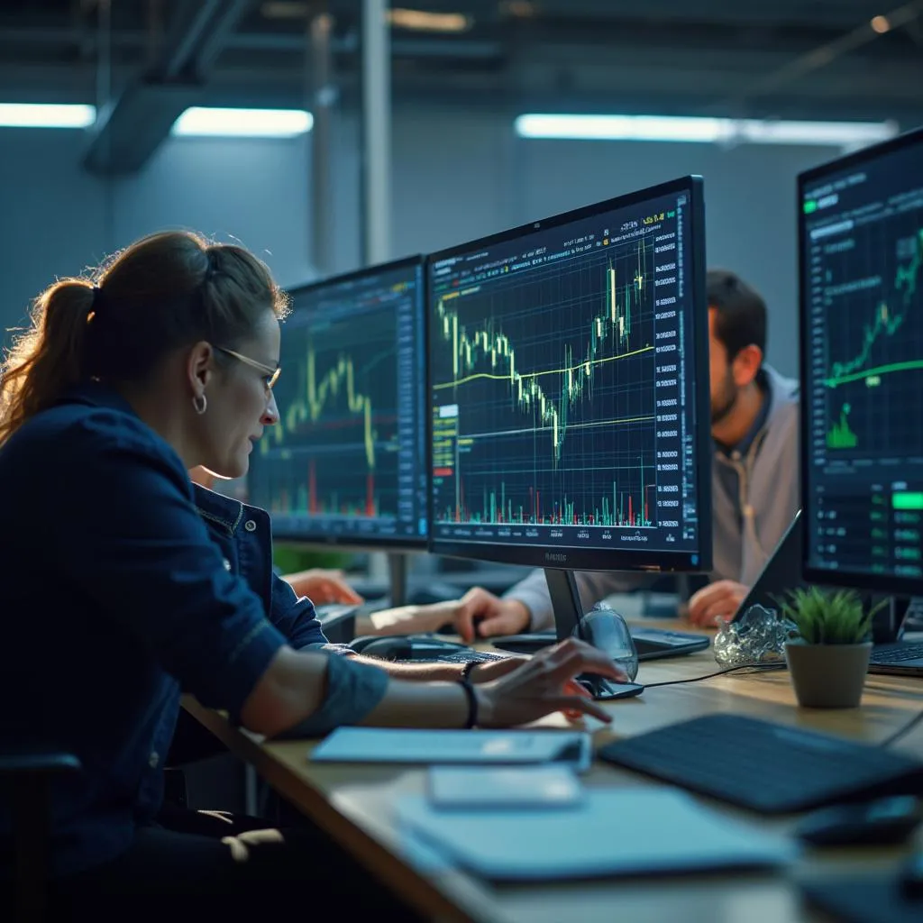 Equipo analizando plataformas de inversión