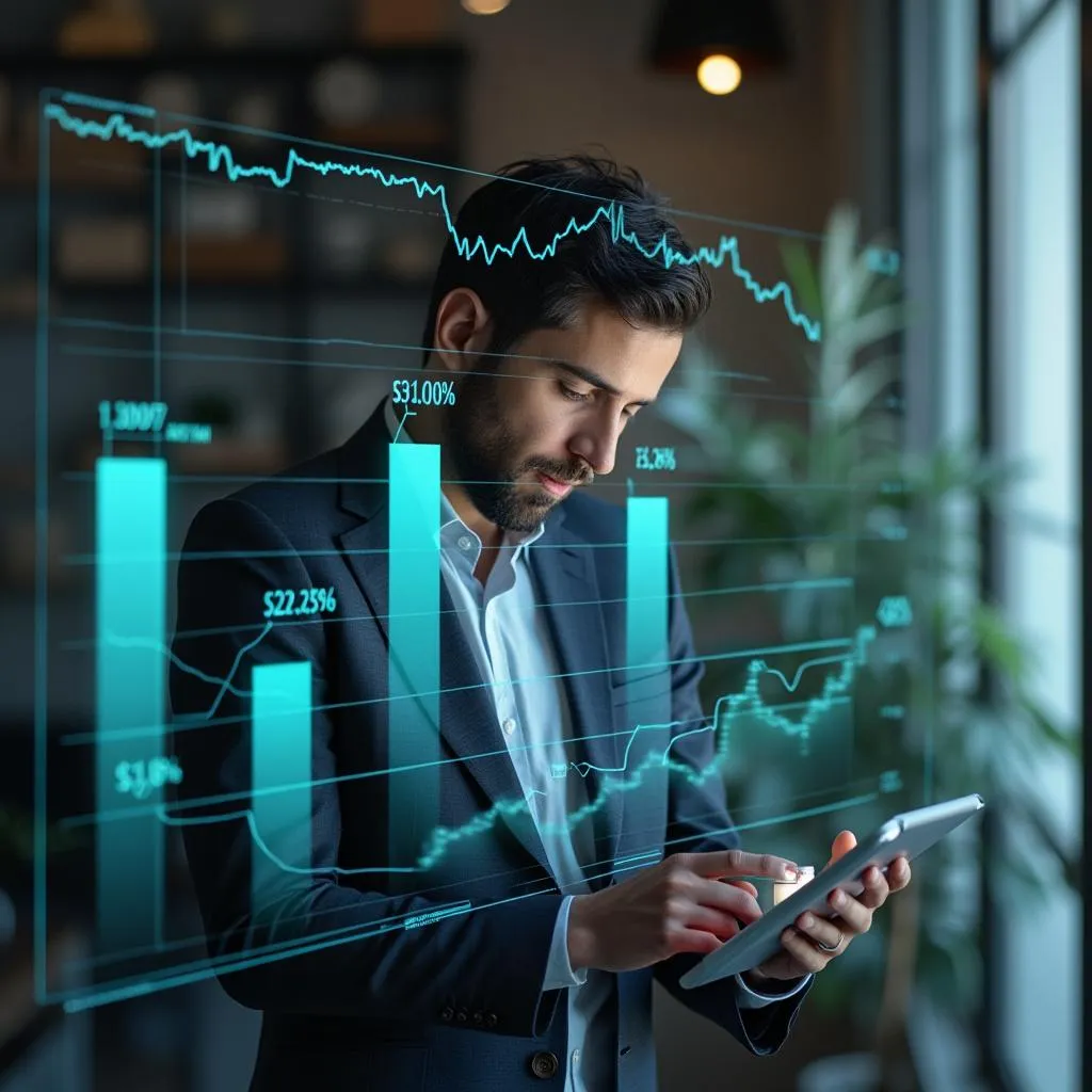 Inversor analizando opciones de inversión sostenible